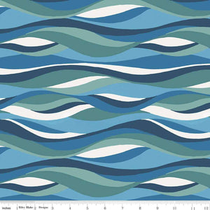 Free as the Ocean Ocean Multi Cotton Fabric