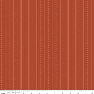 Route 66 Road Stripes Rust Cotton Fabric