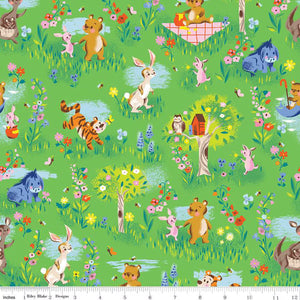 100 Aker Woods Main Green Cotton Fabric