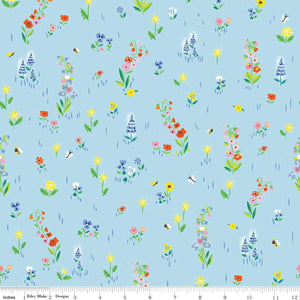 100 Aker Woods Picnic Meadow Sky Cotton Fabric