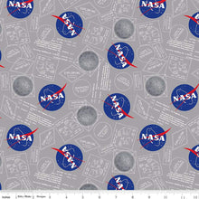 Load image into Gallery viewer, Handmade Placemat Or Table Runner Outer Space by NASA Moon Boots Gray
