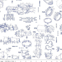 Load image into Gallery viewer, Handmade Placemat Or Table Runner Outer Space by NASA Spacesuit Patent White
