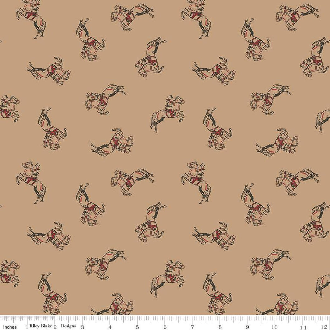 Cowboys Cowboy Tea Dye Cotton Fabric