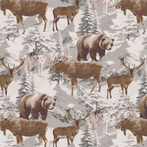 Majestic Beasts Fleece Fabric