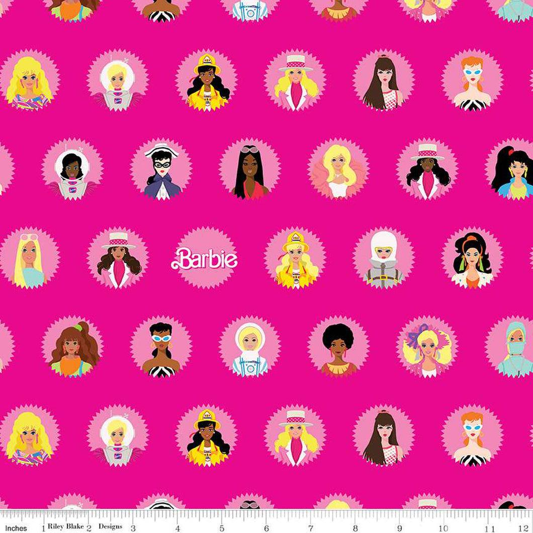 Barbie™ World Barbie Main Hot Pink Cotton Fabric