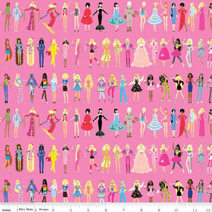 Barbie™ World Barbie Dolls Medium Pink Cotton Fabric