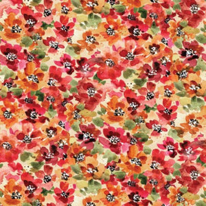 Farm Life Floral Light Butter Fabric