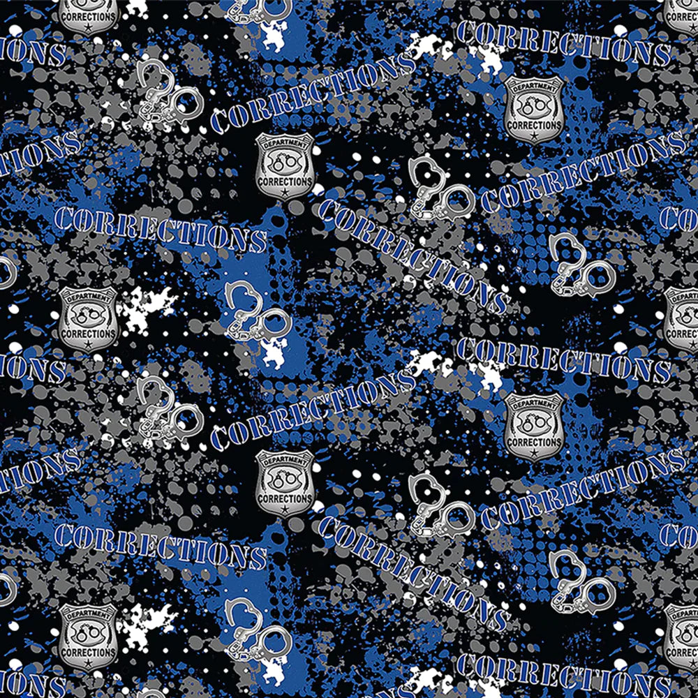 Department of Corrections Blue Cotton Fabric