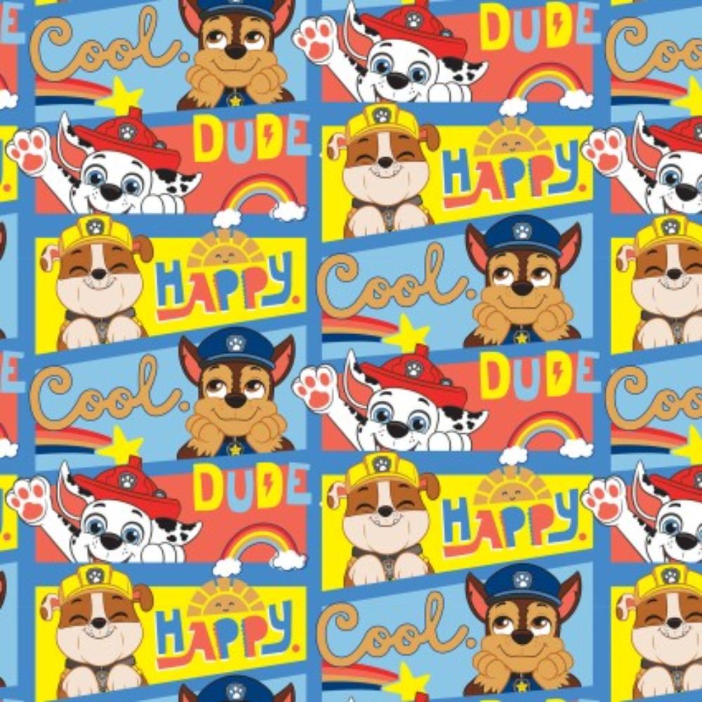 Paw Patrol Happy Cool Dudes Cotton Fabric