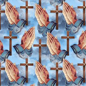 Praying Hands Faith Cotton Fabric
