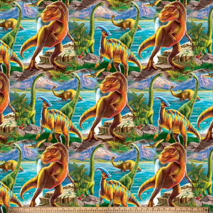 Handmade Single Layer Fleece 58"x 72" Throw Blanket "Dinosaurs T Rex ”