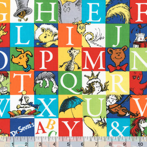 Dr. Suess Characters & Letters Cotton Fabric