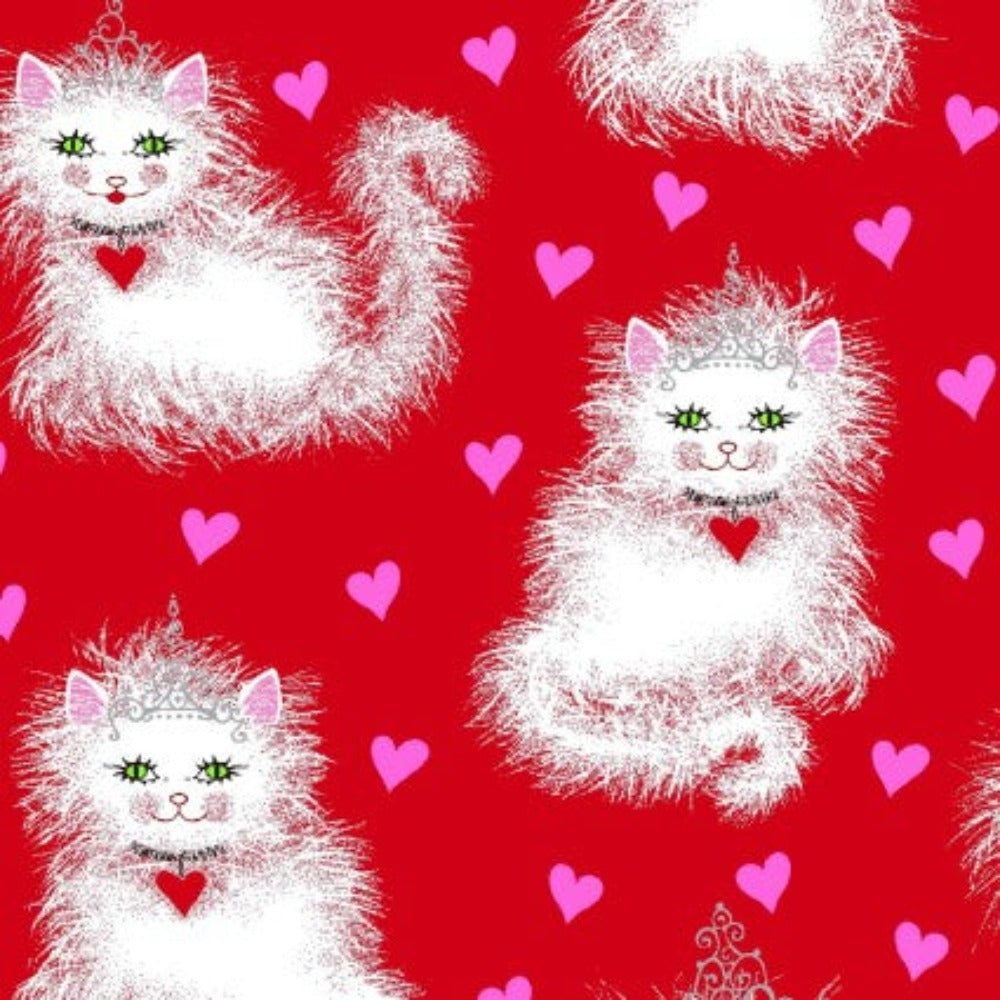 Spring Holidays For Love - Princess Meow Meow Cotton Fabric