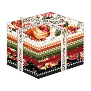 16 Fat Quarters -  Assorted Harvest Rose Flannel Fat Quarter Bundle
