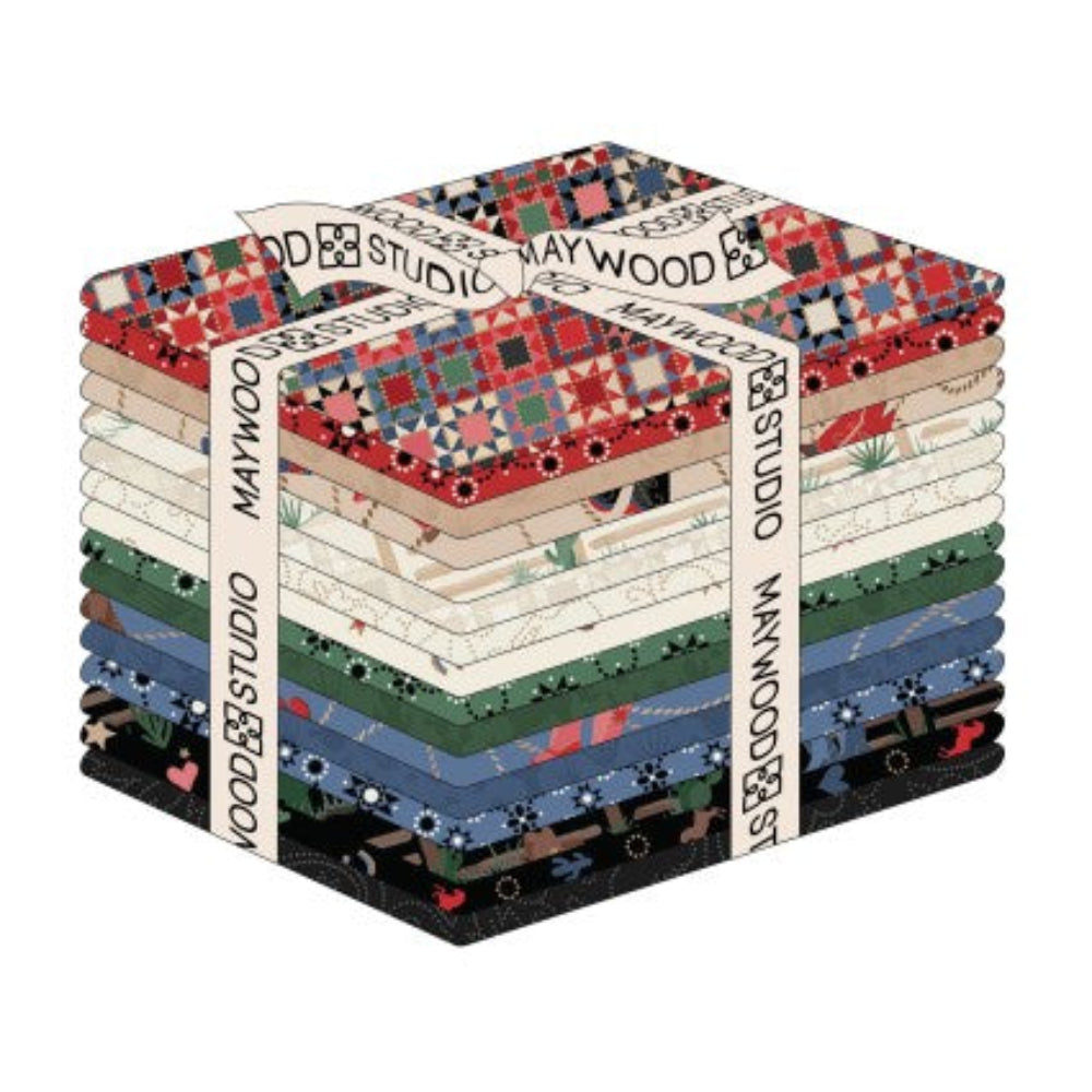 16 Fat Quarters -  Assorted Quiltin' Cowgirls Fat Quarter Bundle