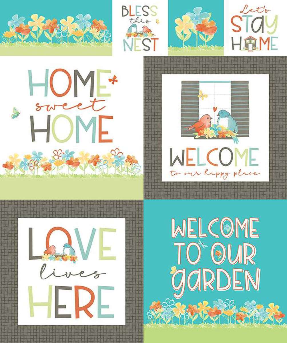 Happy at Home Panel Cotton Fabric