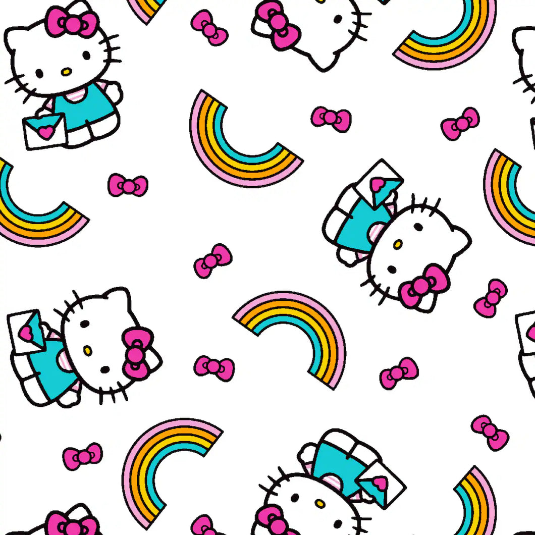 Hello Kitty Rainbow Toss Cotton Fabric