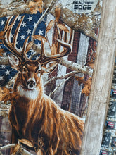 Load image into Gallery viewer, Handmade Patriotic Deer Quilt 44&quot; x 56&quot;
