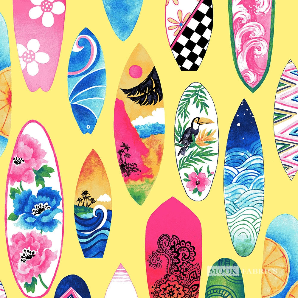 Surfside Surfboards Cotton Fabric