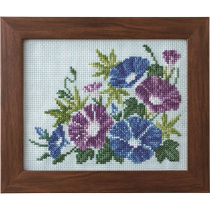 Cross Stitch Kit - Seasonal Flower Arrangement Morning Glory with Green Maple