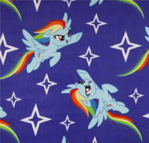 Handmade Single Layer Fleece 58"x 72" Throw Blanket "My Little Pony ”