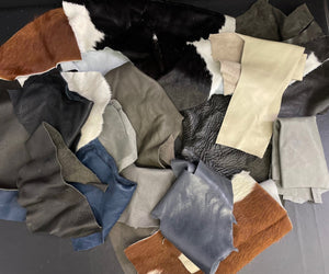 Assorted Leather Fabric - Scrap Bundles