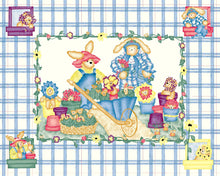 Load image into Gallery viewer, Handmade Tapestry “Garden Bear Baby Blue&quot;
