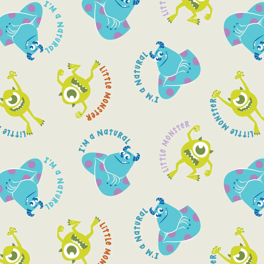 Monsters Inc Monsters Little Monsters Cream Cotton Fabric