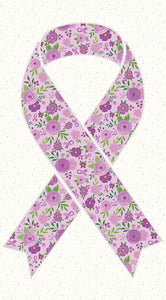 Strength In Lavender Ribbon Cotton Panel