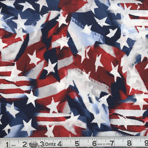 Patriotic Flag Cotton Fabric