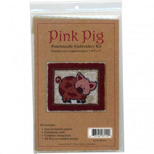 Load image into Gallery viewer, Pink Pig Punchneedle Embroidery Kit
