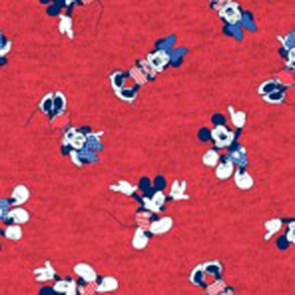 Disney Mickey and Minnie Mouse Toss Red Cotton Fabric