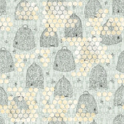 Sweet As Can Bee Hives and Honeycomb Cotton Fabric