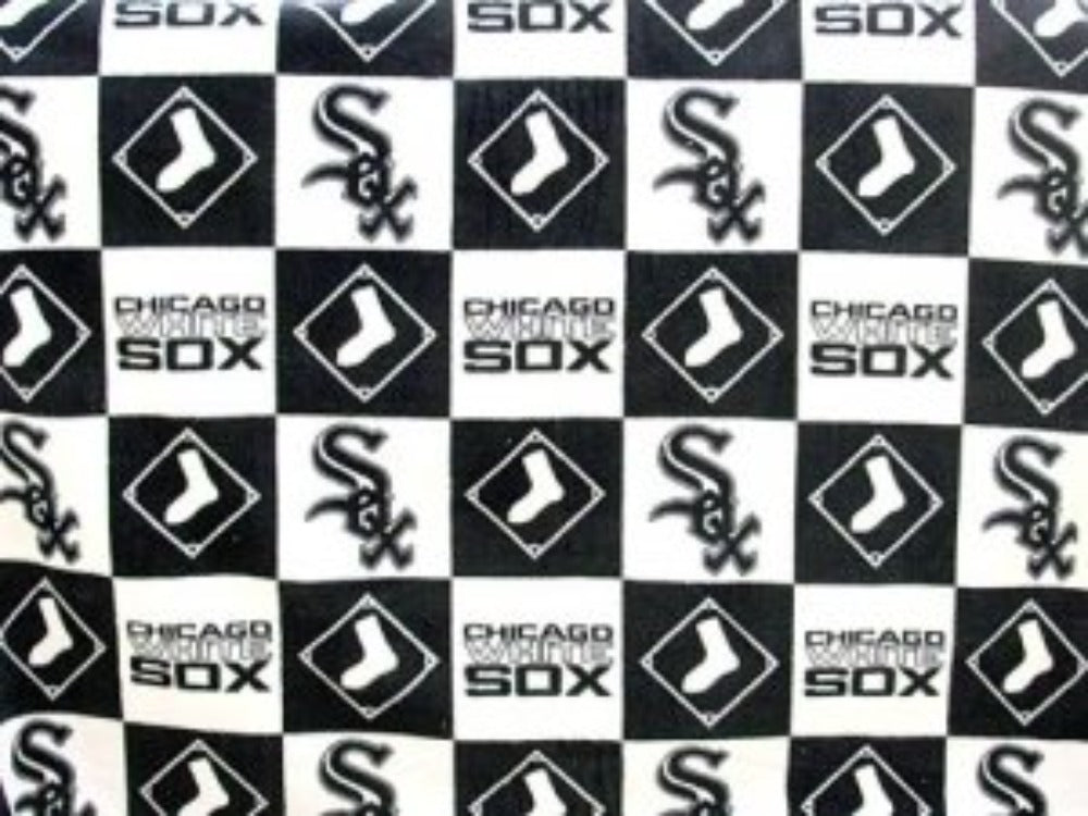 White Sox Checker Fleece Fabric