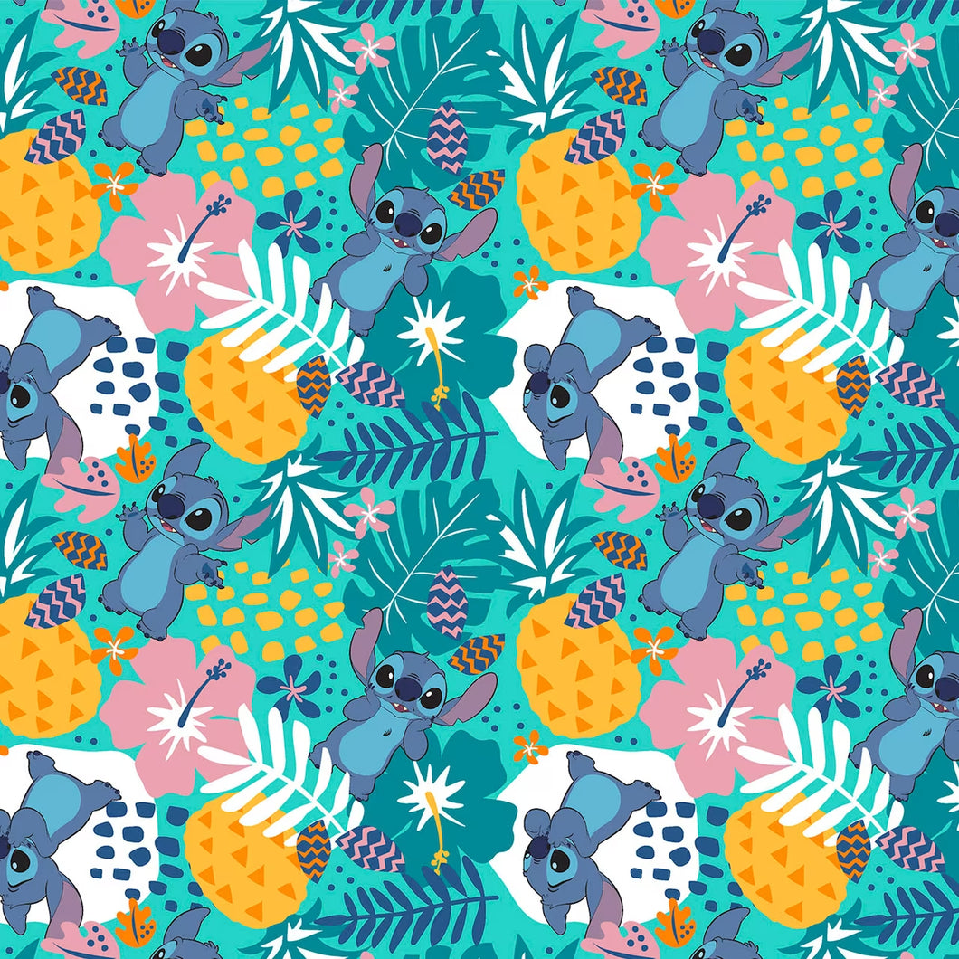 Lilo & Stitch Jungle Cotton Fabric