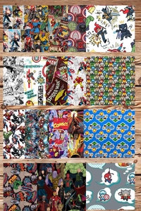 Assorted Super Heroes Fabric - 1 lb Scrap Bundle