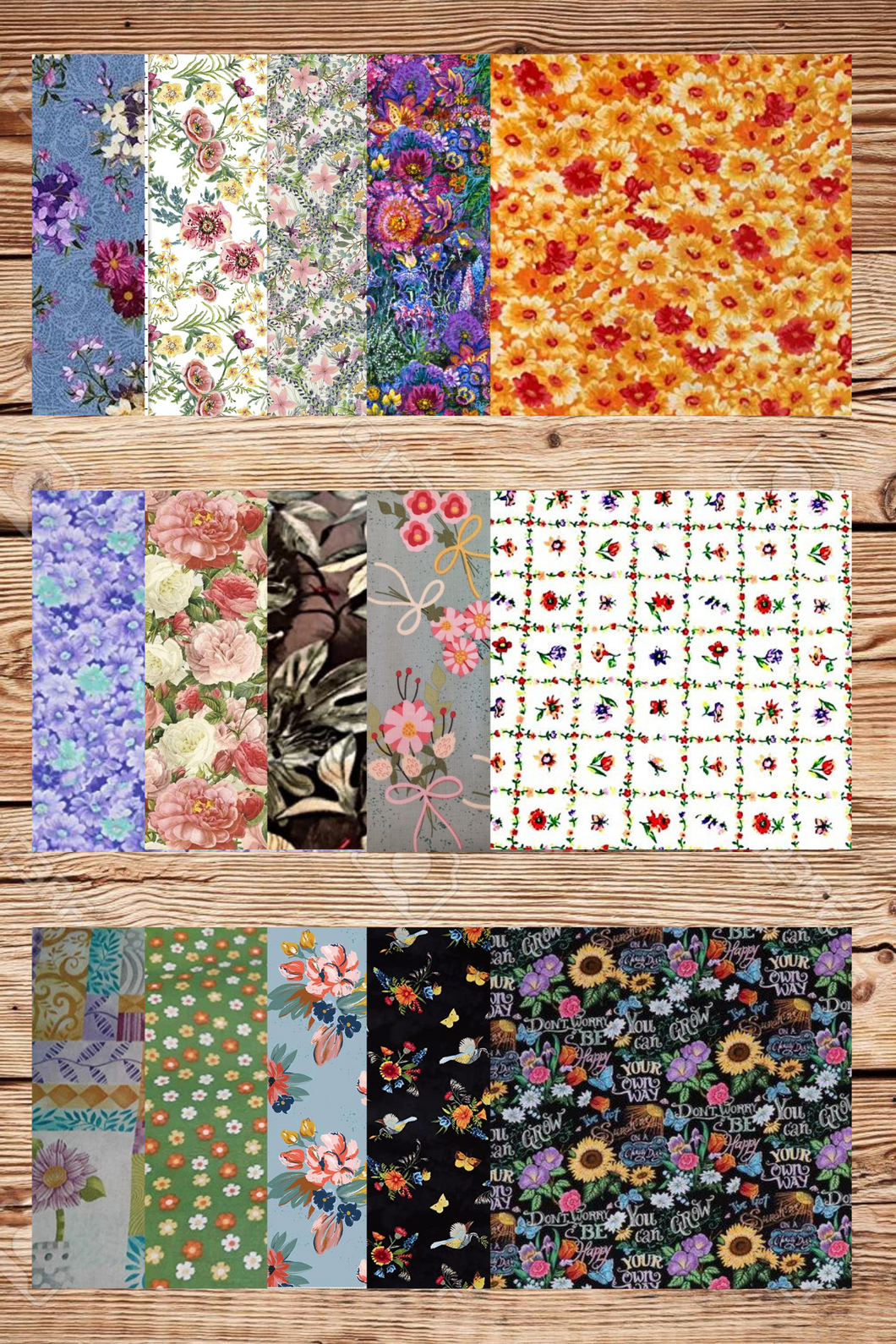 Assorted Floral Fabric - 1 lb Scrap Bundle