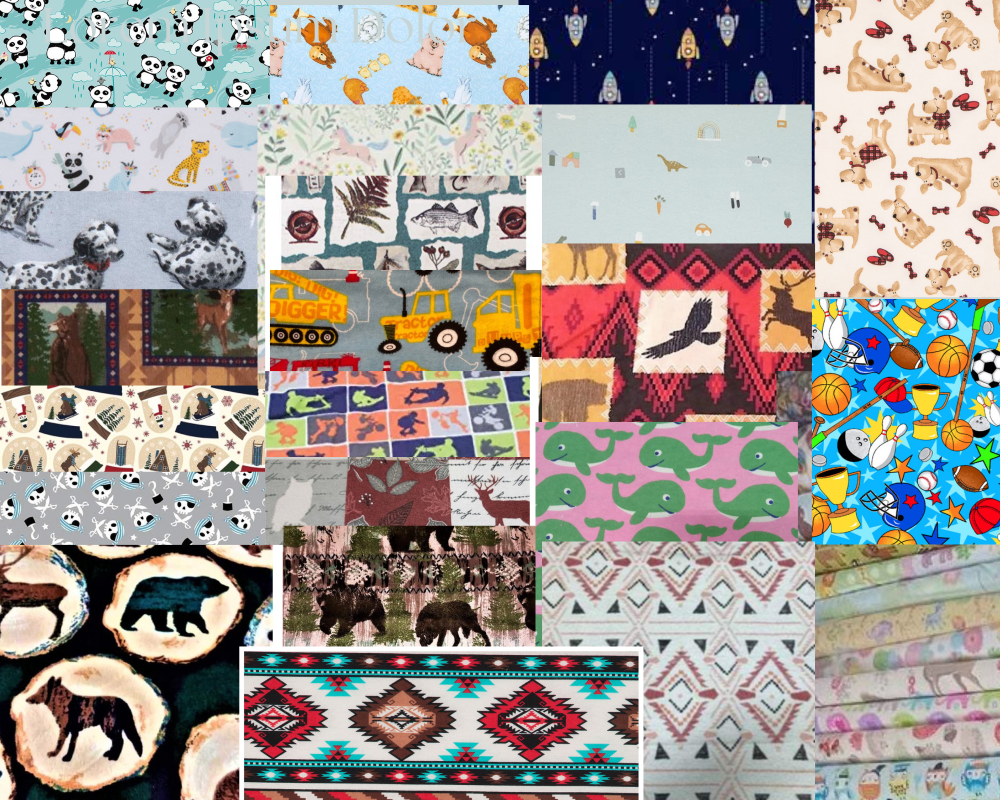 Assorted Flannel - 1/2 Yard Cuts -  40 Prints- Fabric Bundle