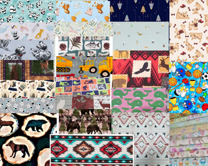 Assorted Flannel - 1/2 Yard Cuts -  20 Prints- Fabric Bundle