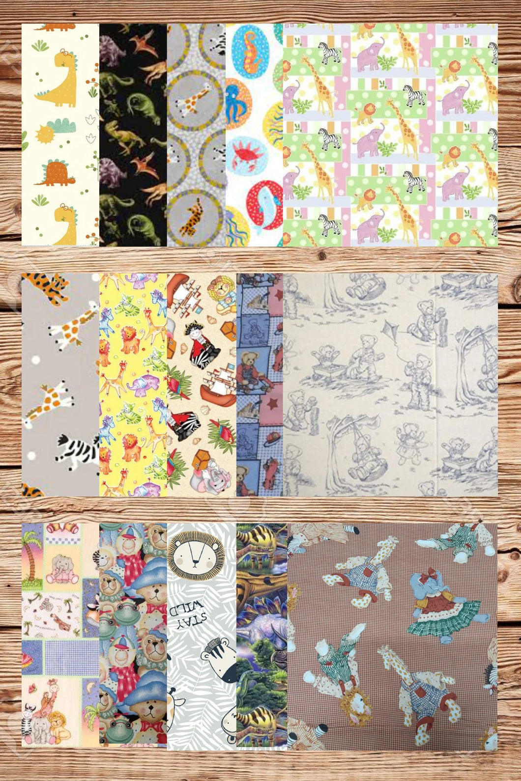 10 Half Yards  - Assorted Nursery Half Yard Bundle