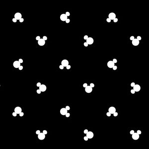 Mickey Mouse Head Dot Toss Cotton Fabric - 1 Yard Precut