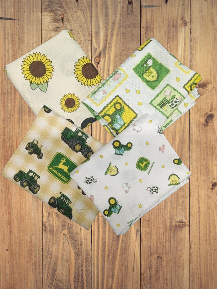 4 Fat Quarters - Assorted John Deere Nursery Fat Quarter Bundle