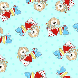 Puppy Love Comfy Flannel Fabric