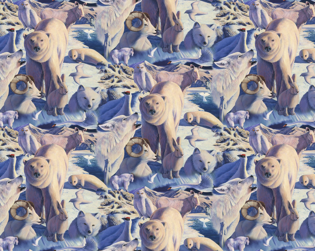 Arctic Mysteries Wildlife Cotton Fabric