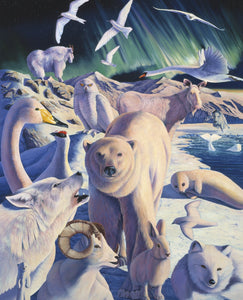 Arctic Mystery Wildlife 35.5" x 45" Panel Fabric