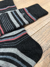 Load image into Gallery viewer, Alpaca Socks - Stripe - Mauve Size Medium
