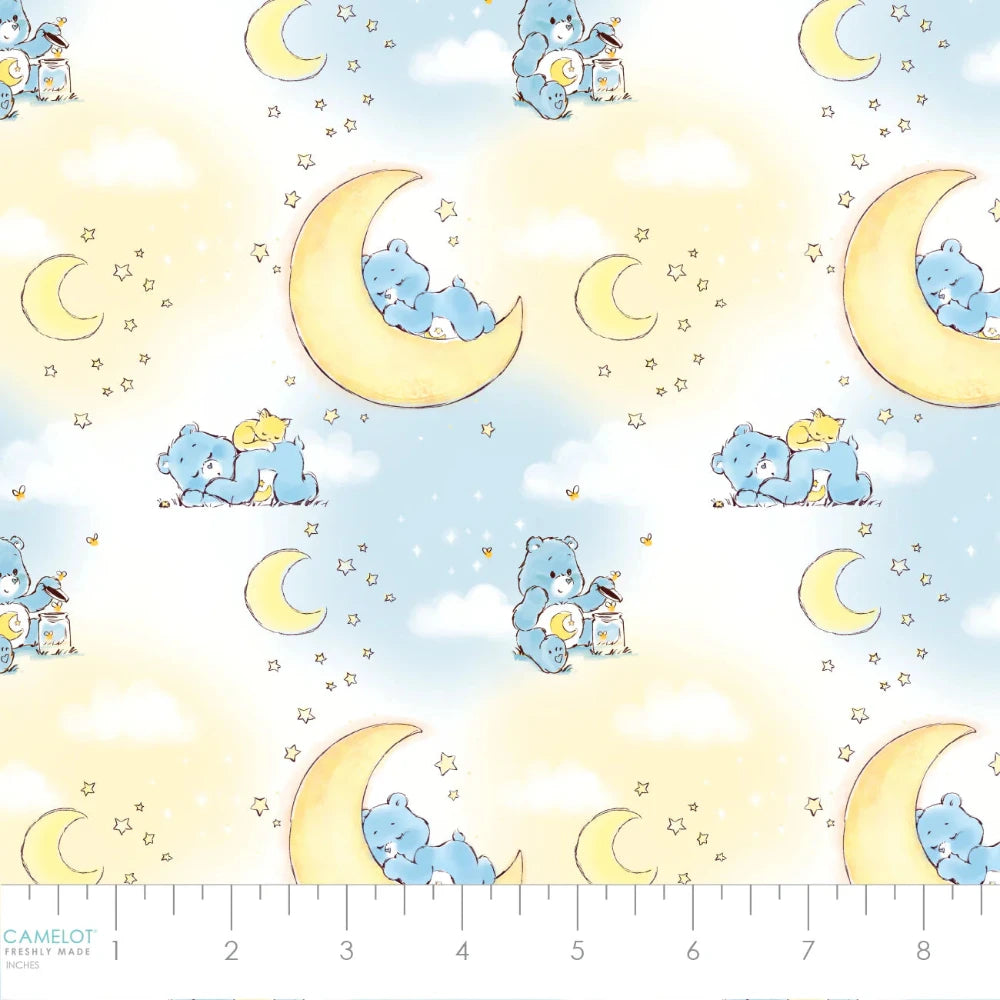 Care Bears Make a Wish Baby Bedtime Bear Light Blue Cotton Fabric