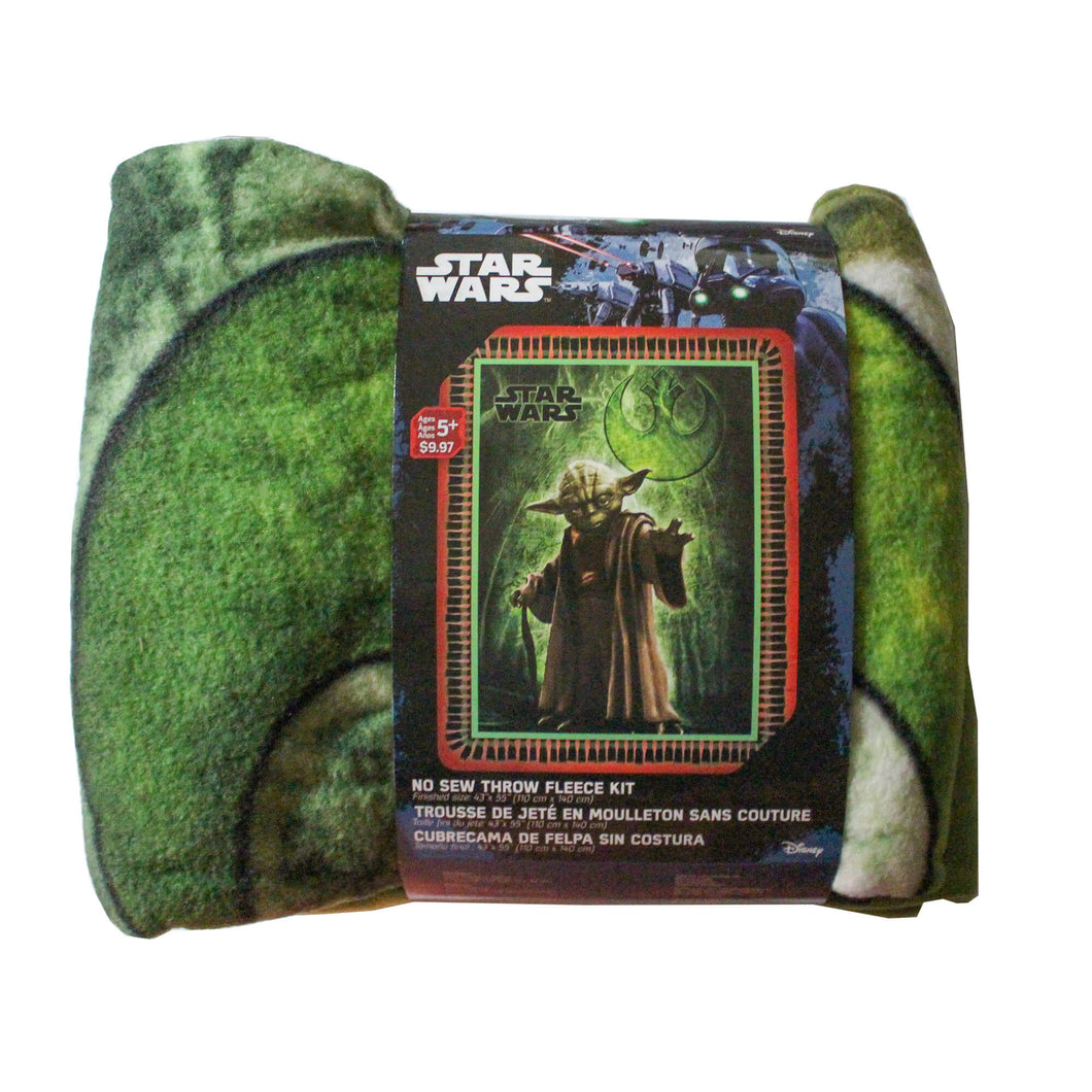 Star Wars Yoda Rebellion Logo No Sew Blanket