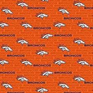 Handmade Valance or Curtain Panel Broncos Mini