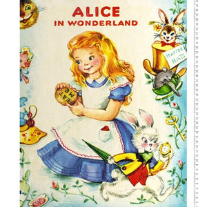 Alice in Wonderland 45" Wide Panel Fabric
